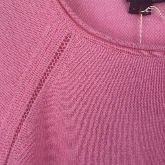 NWT 360 Cashmere Barbie Pink Oversized 100% Cashmere Sweater Size S - Picture 6 of 8
